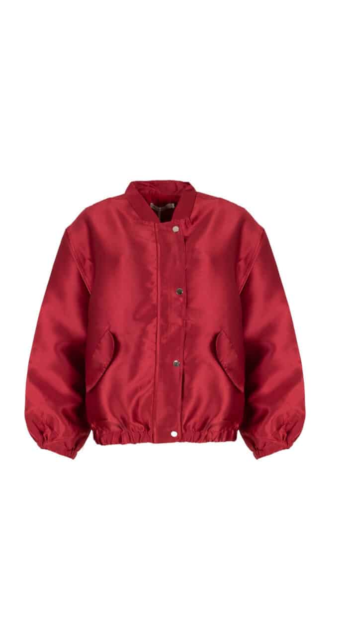 Bomber jasje Kimberly Metallic bordeaux azzurro -jassen Label-L