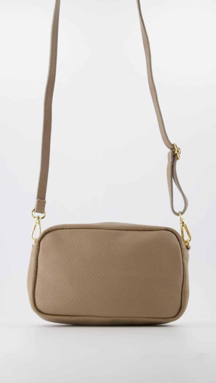 Irene classic grain leren tas taupe tassen Label-L 1