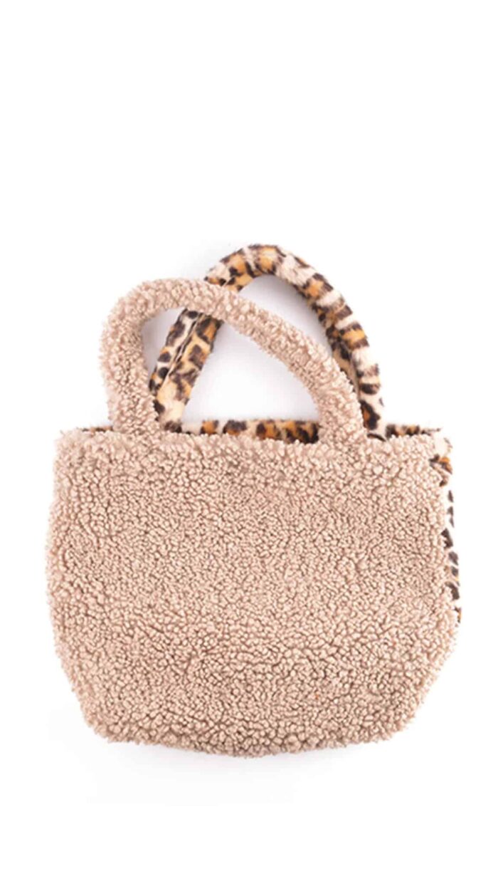 Kunstvacht shopper panter teddy Giuliano-Tassen Label-L