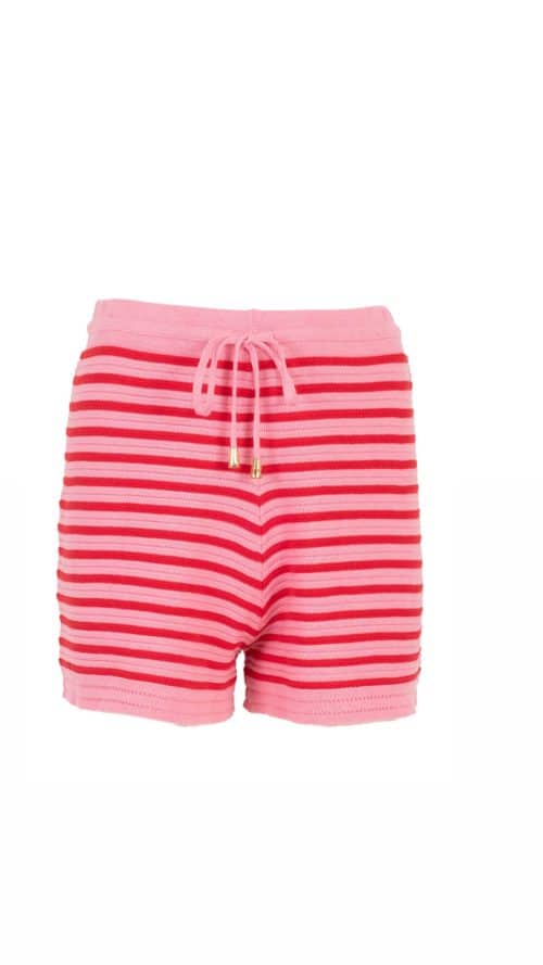 Short stripe gebreid roze azzurro -shorts Label-L